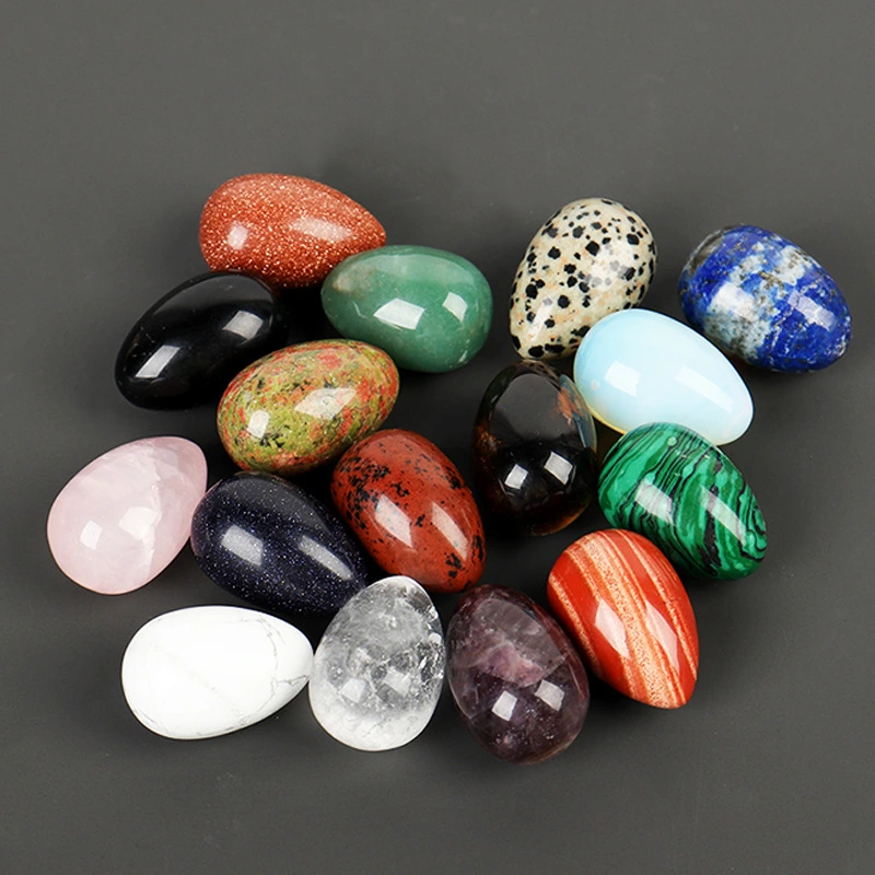 Natural Crystal Jade Egg Rough Office Decoration