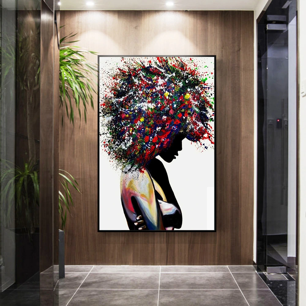 Decorative Painting Of Beautiful Woman In Modern Graffiti Art