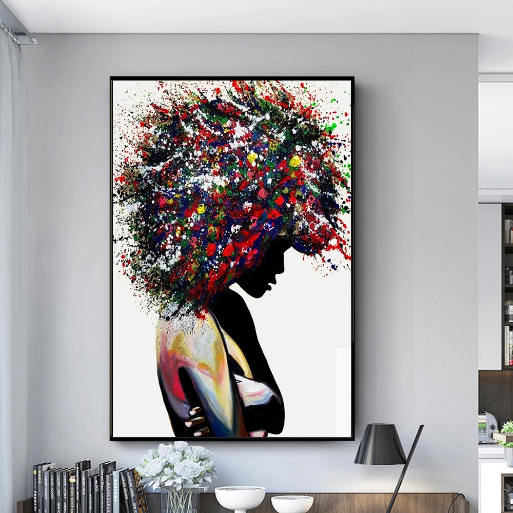 Decorative Painting Of Beautiful Woman In Modern Graffiti Art