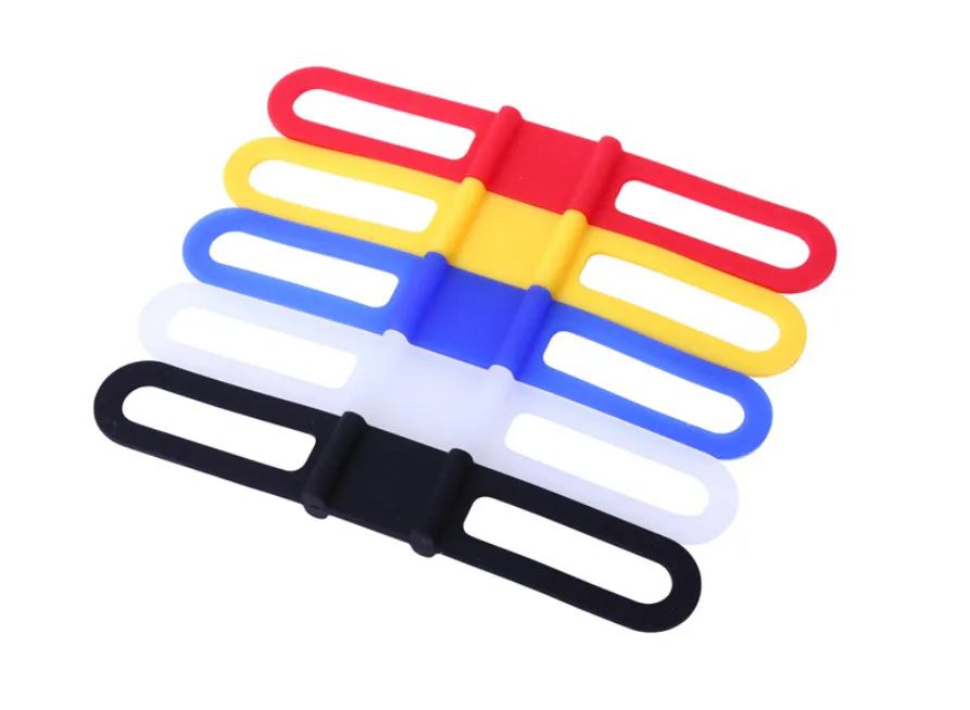 Bicycle Silicone Strap Light Holder Strapping Light Belt Cycling Equipment Accessories