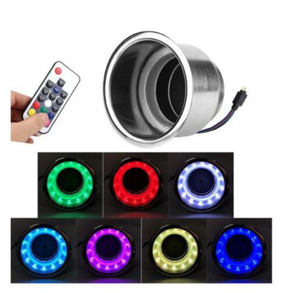 New Product Marine Car With RGB Color Stainless Steel Water Cup Holder Yacht RV Modification Accessories