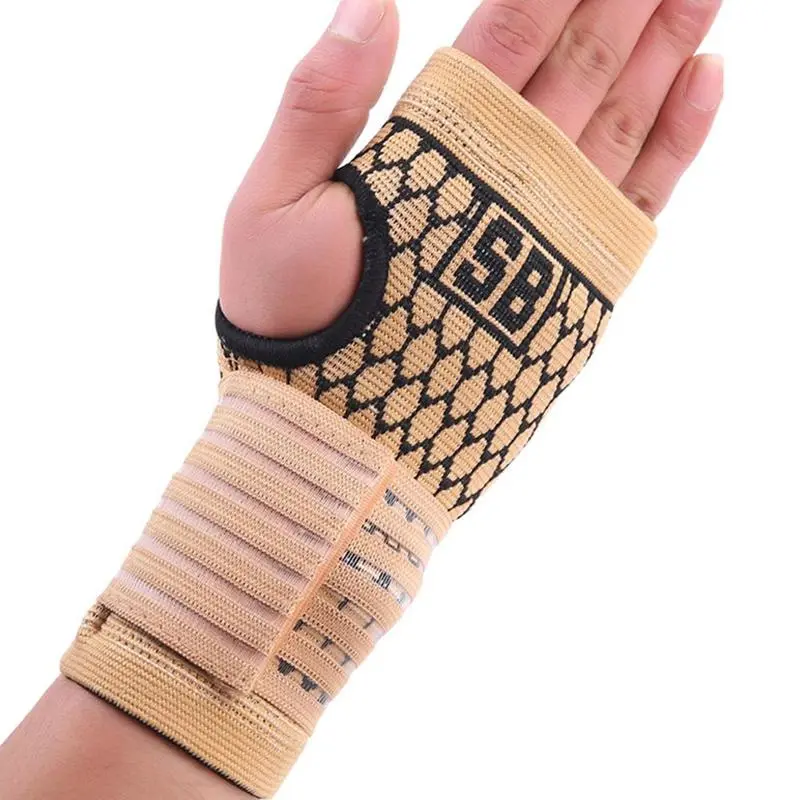 Jacquard Knitted Compression Wrist Guard Palm Protection