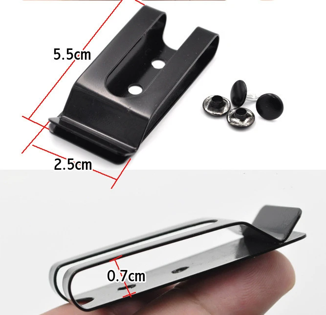 Erlifan Black Mobile Phone Case Handmade Accessories Belt Handmade Fast Film Clip