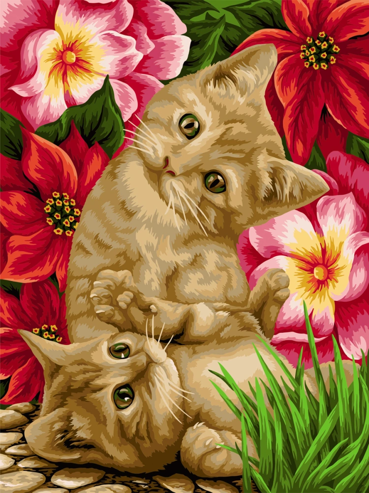 Digital Oil Painting Custom Diy Frameless Flower Landscape Character Animal Photo Decoration