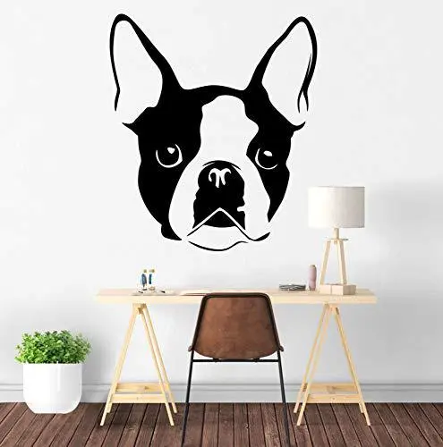 Cute Bulldog Head Animal Pattern Sticker Wall Sticker