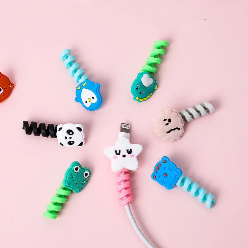 Cartoon Animal Cable Winder Data Cable Protective Sleeve