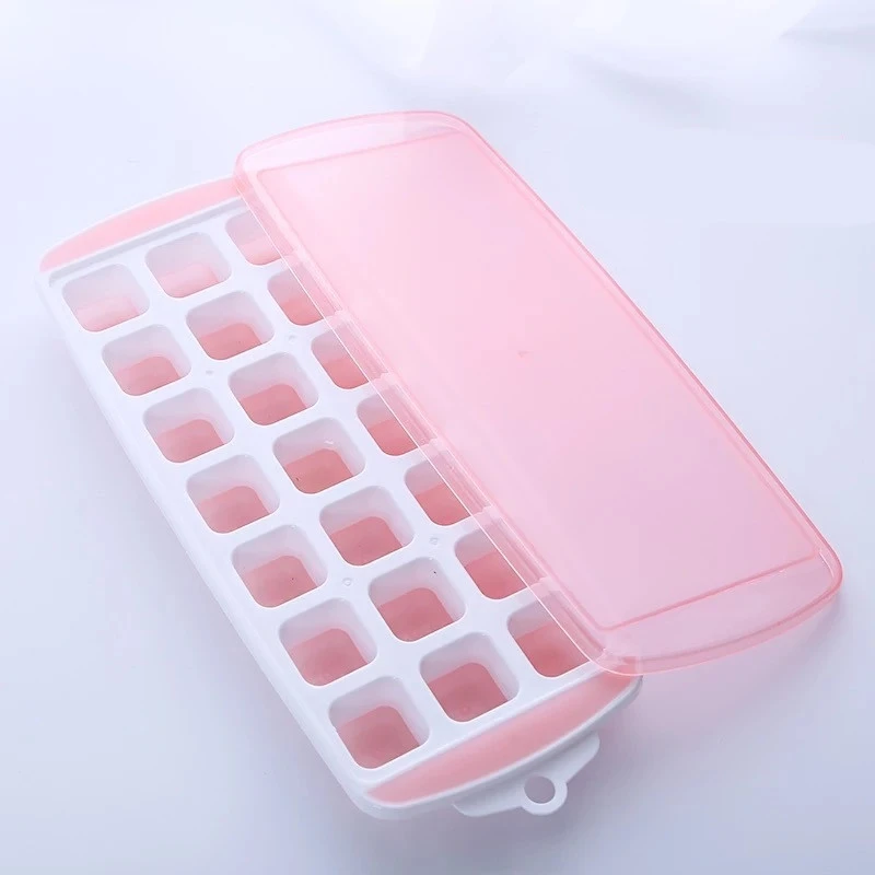 Ice Cube Mold With Lid In 21 Compartments