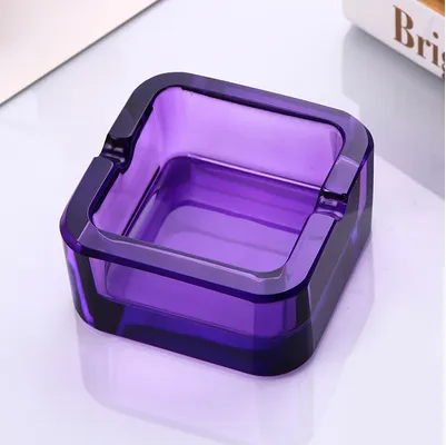 Fashion Square Crystal Glass Ashtray