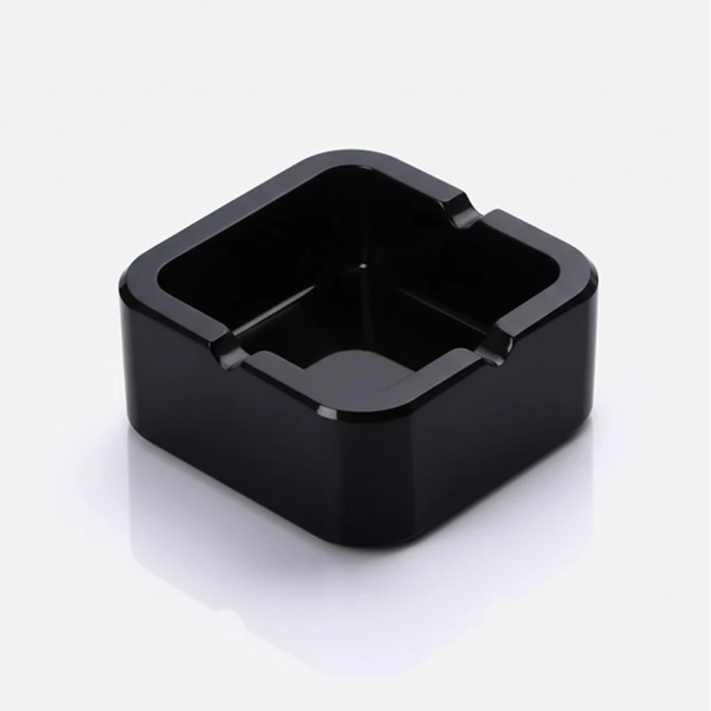 Fashion Square Crystal Glass Ashtray