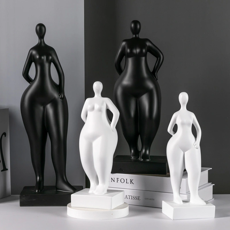 Modern Simple Fat Woman Abstract Figure Sculpture Home Living Room Hotel Window Crafts Furnishings