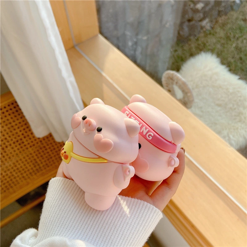 Compatible with Apple, Cute Stereo Love Blush Piggy Apple AirPods