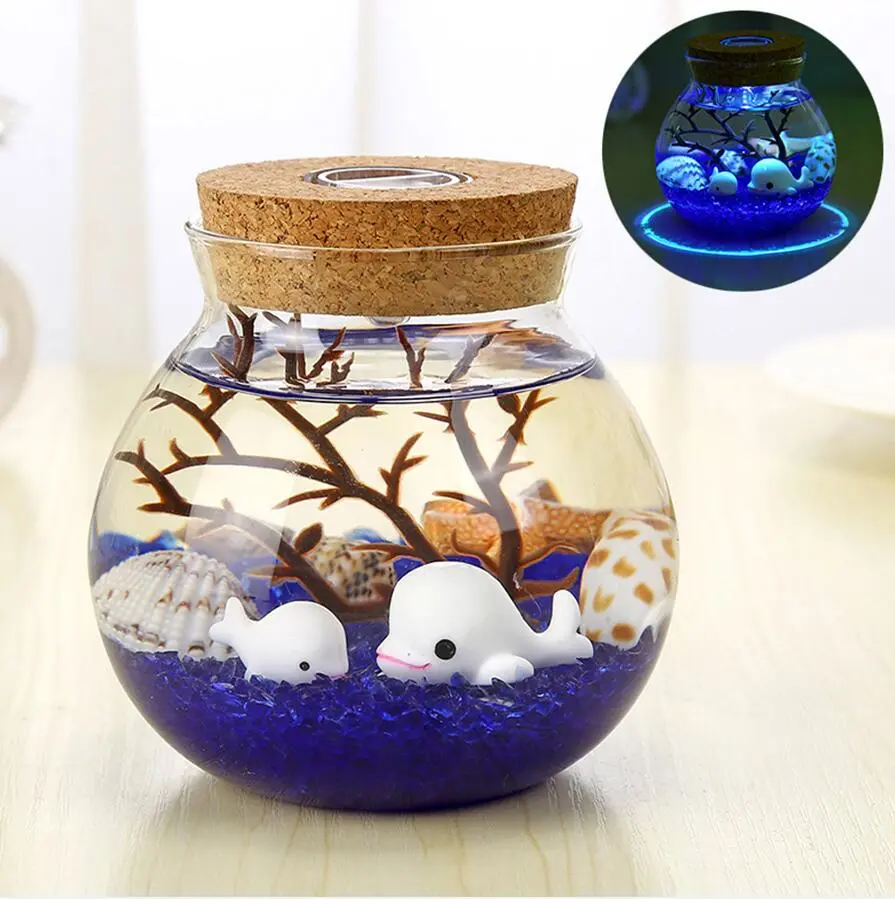 Luminous Bottle Cartoon Micro Landscape Remote Control Colorful Lights