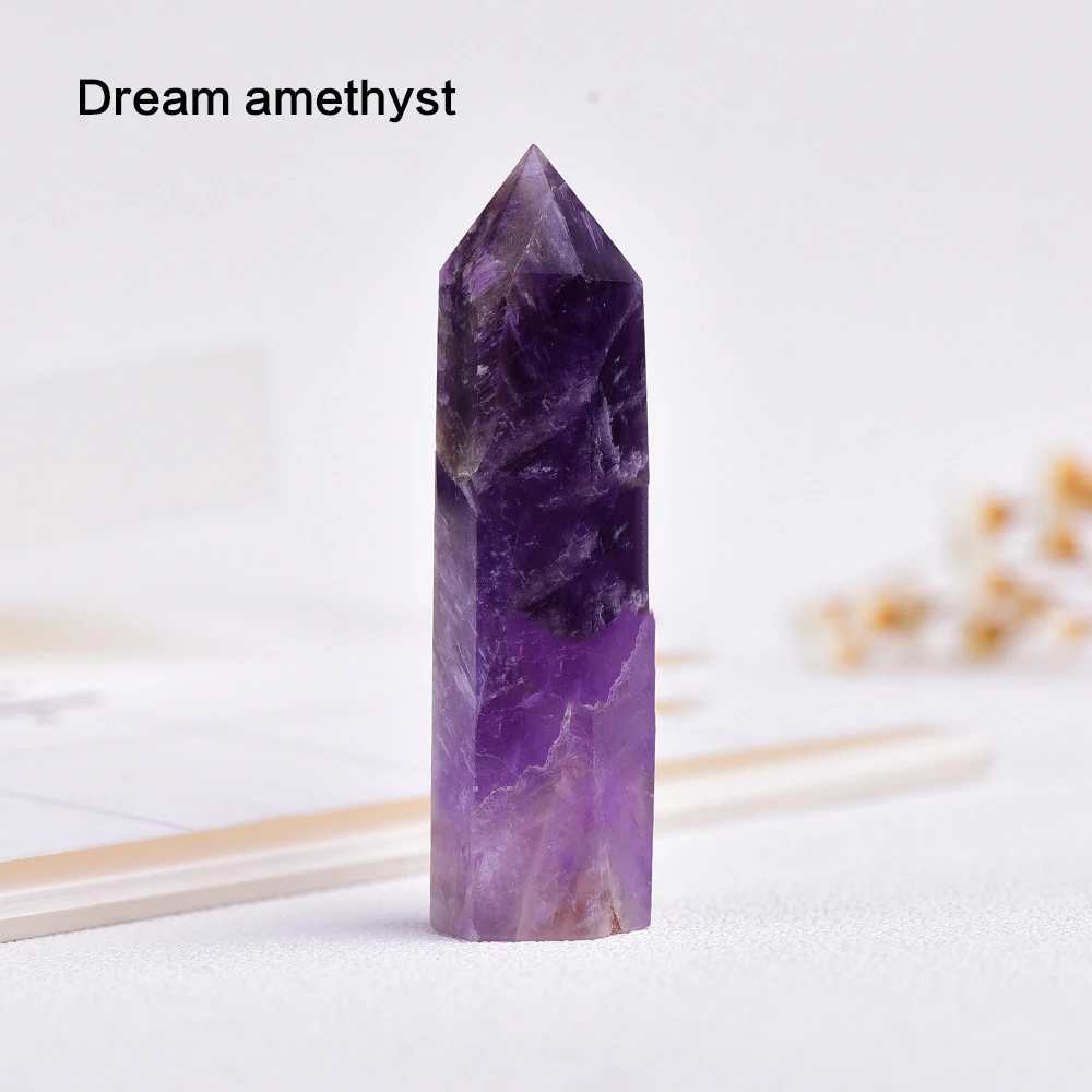Donghai Natural Crystal Six-sided Single-pointed Energy Gem
