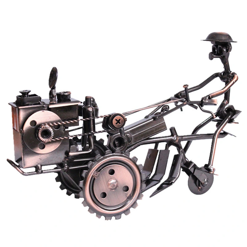 Home Retro Wrought Iron Tractor Metal Crafts