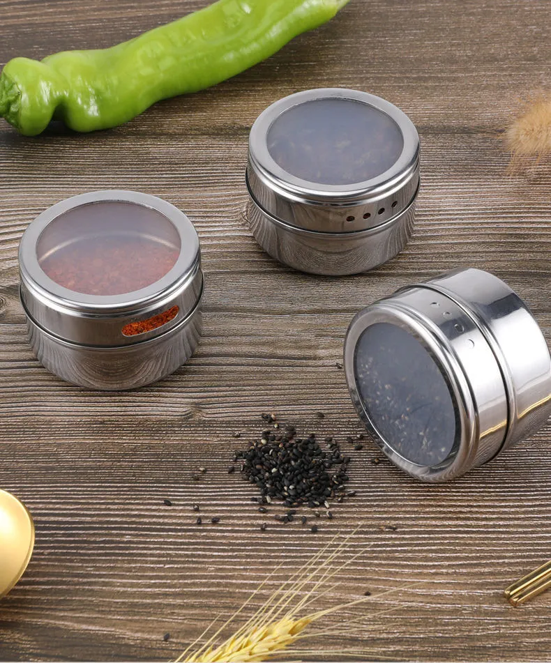 Wall-mounted Magnetic Condiment Box Refrigerator Paste Condiment Jar