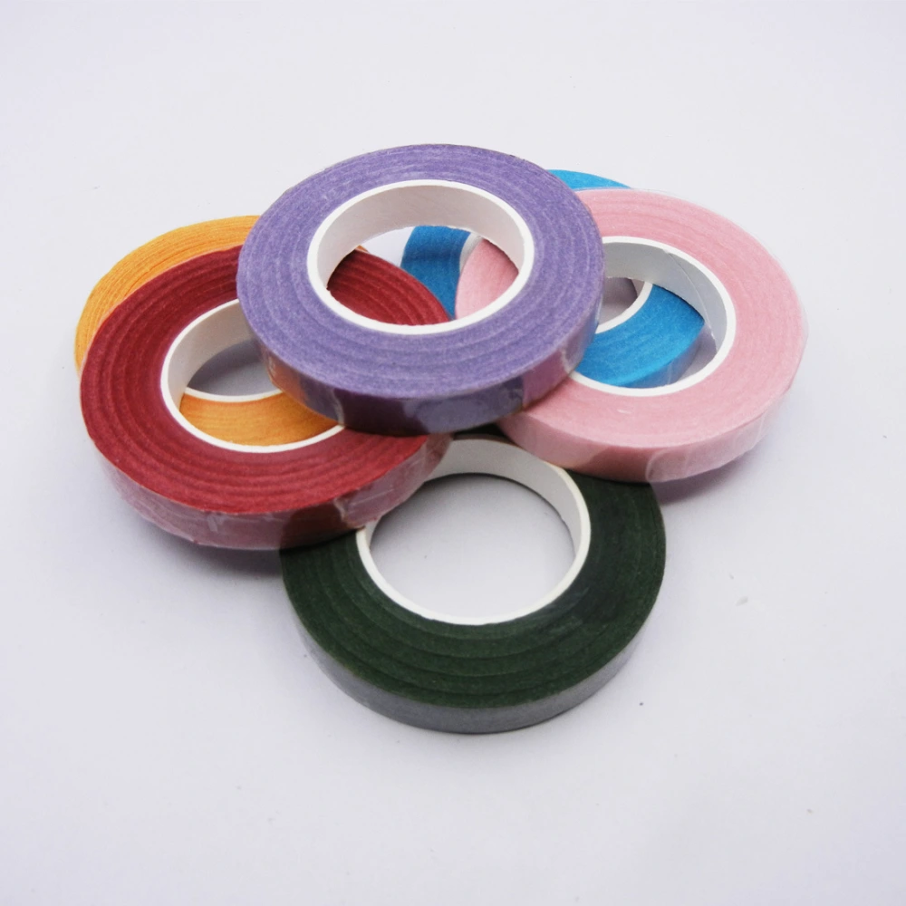 Handmade DIY Paper Art Tape Floral Green Tape Paper Rose Flower Tape Silk Screen Flower Material