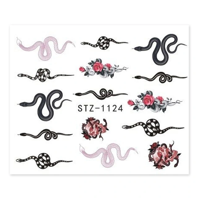 Chinese Style Letters Flame Angel Eros Nail Sticker