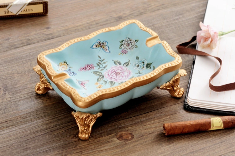 American Resin Creative Living Room Ashtray Decoration Home Office Pastoral Style