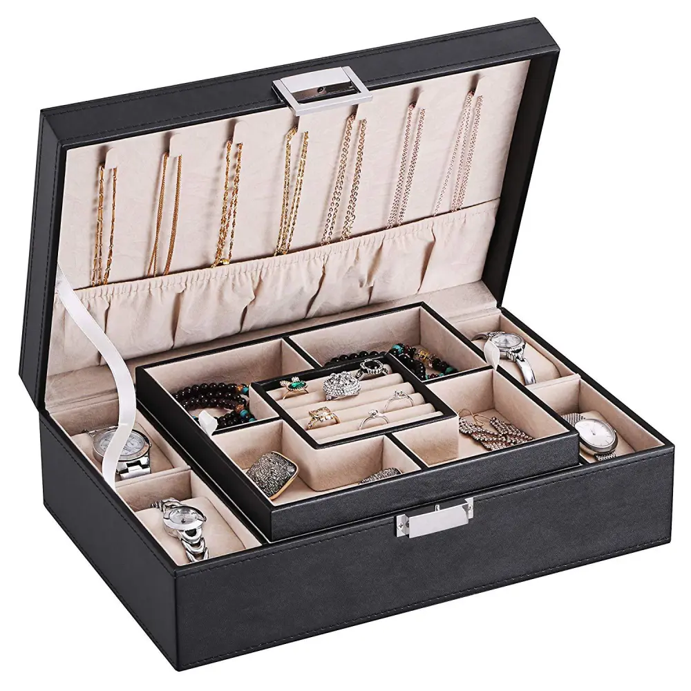 Storage Box With 4 Compartments Detachable Combination Tray Jewelry Storage Gift Box