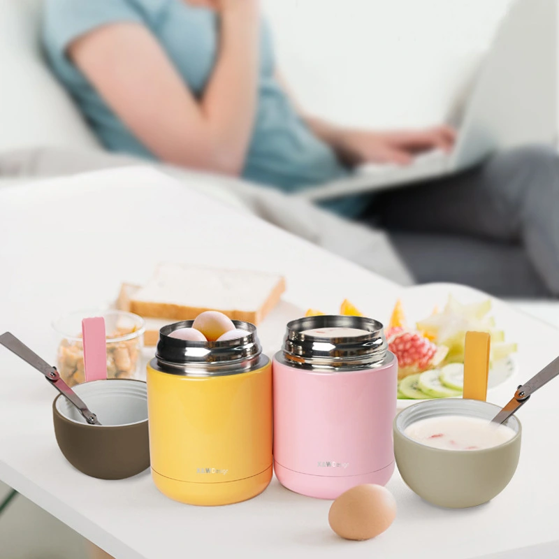 Female Student Lunchbox Office Portable Stew Beaker