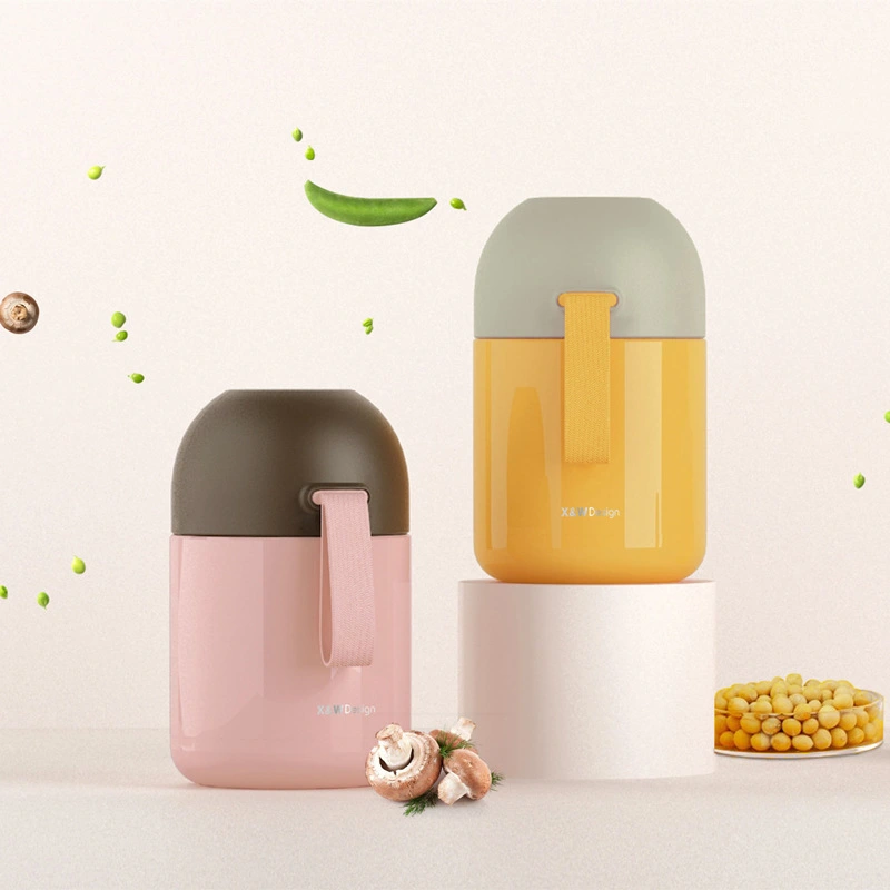 Female Student Lunchbox Office Portable Stew Beaker
