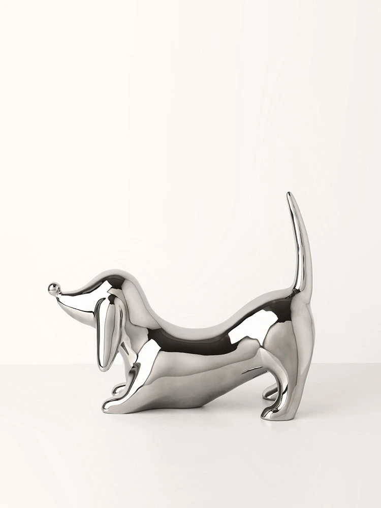 Light Luxury Creative Doberman Decoration Ceramic Plating