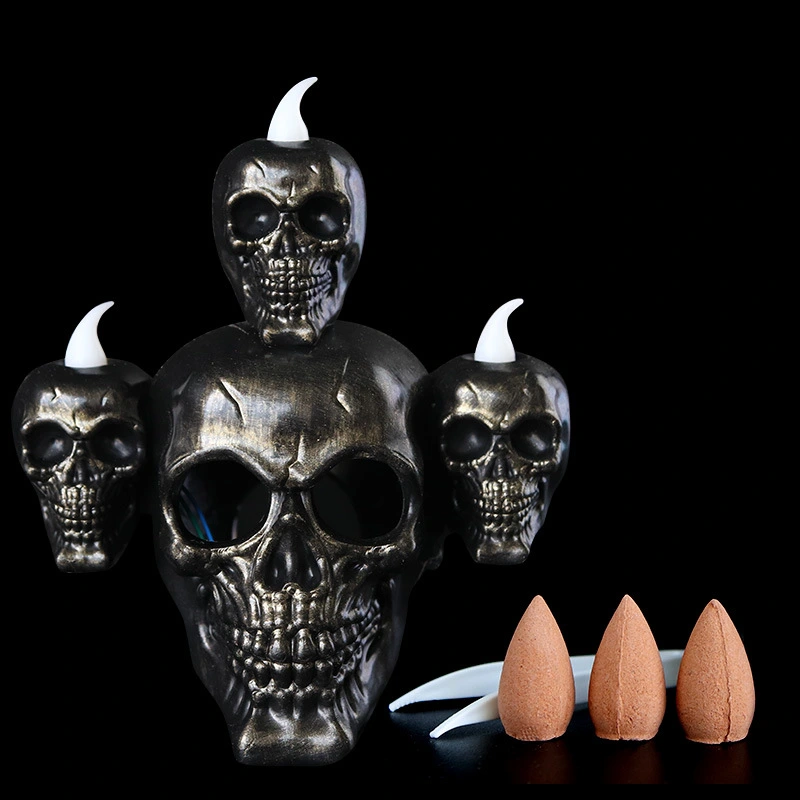 Halloween Skull Light Horror Candle Light Smoke Sandalwood