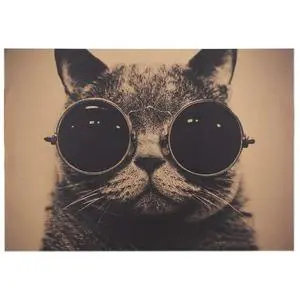 Eye Cat Vintage Kraft Paper Poster Interior Bar Cafe Decoration Painting