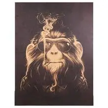 Smoking OrangutanNostalgic RetroMovie Kraft Poster
