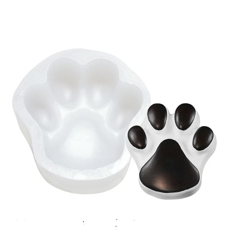 Liquid Dog Paw Ice Cream Snow Cake Silicone Mold Baking Utensils