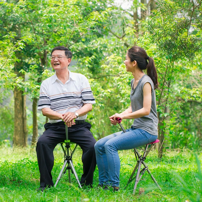 Folding Cane Sticks For The Elderly Can Sit On Non-slip Stools