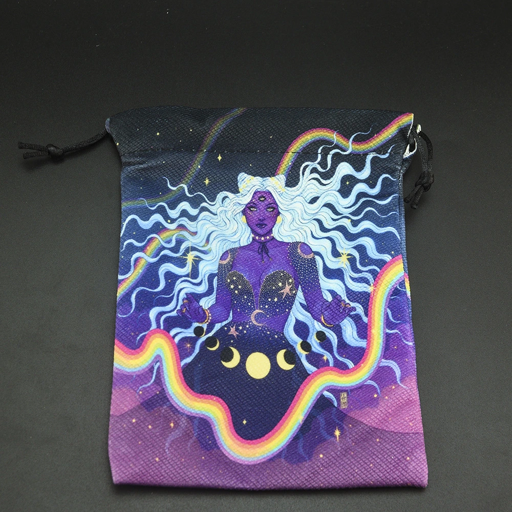 Double-sided Printing Composite Velvet Tarot Storage Bag