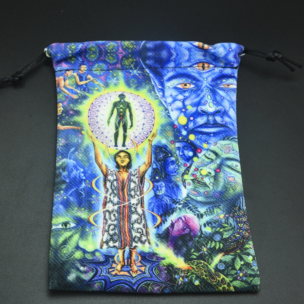 Double-sided Printing Composite Velvet Tarot Storage Bag