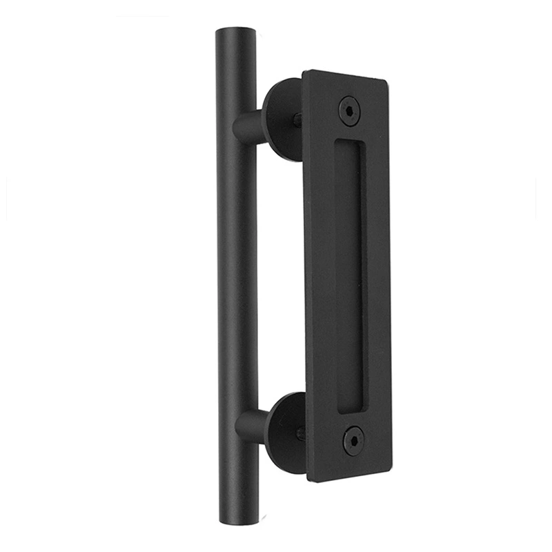 Barn Door Round Handle Black Dark Handle Simple Double-sided Wooden Barn Door Handle Sliding Door Handle