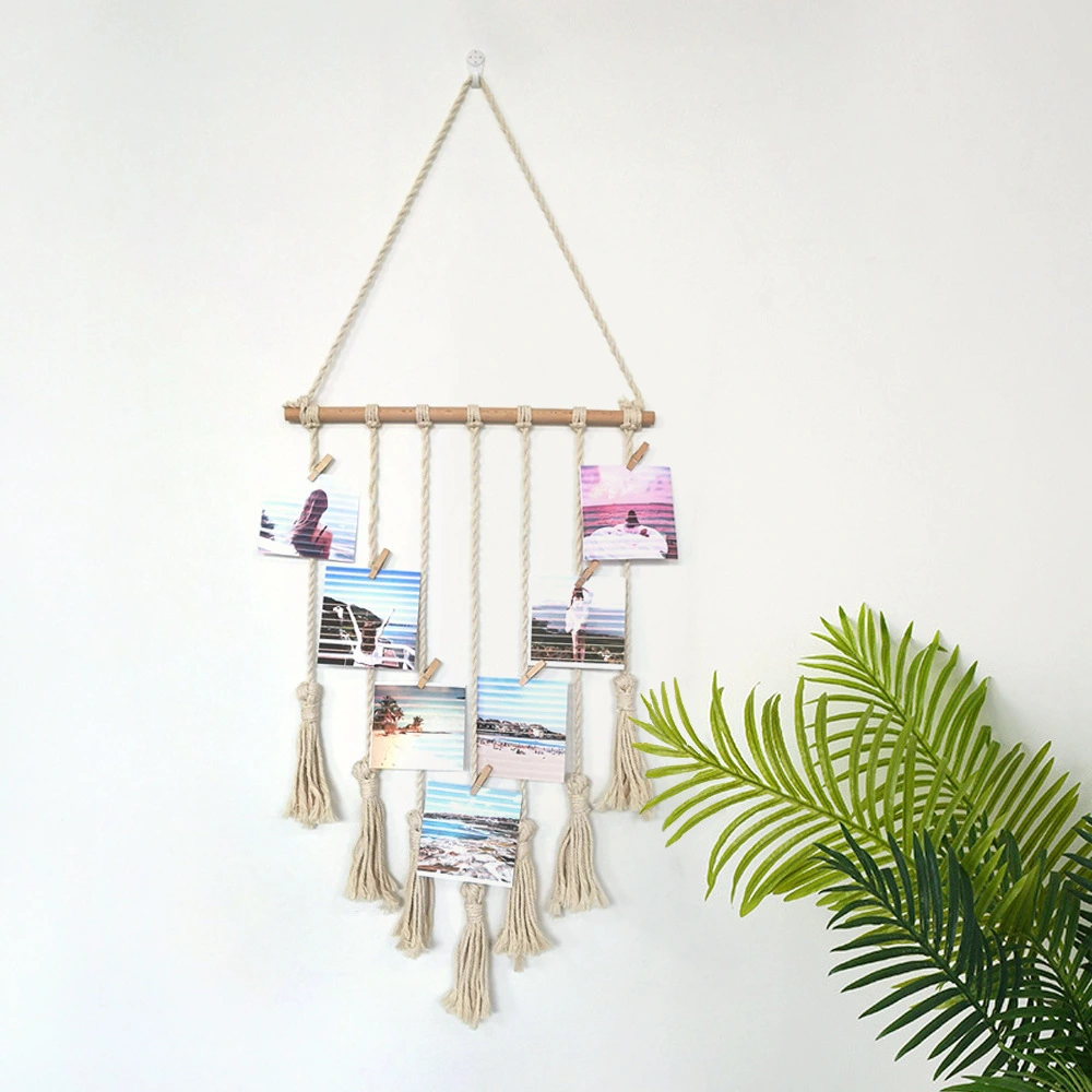 Ins Woven Tapestry Tassel Photo Clip Nordic Home Decoration Wall