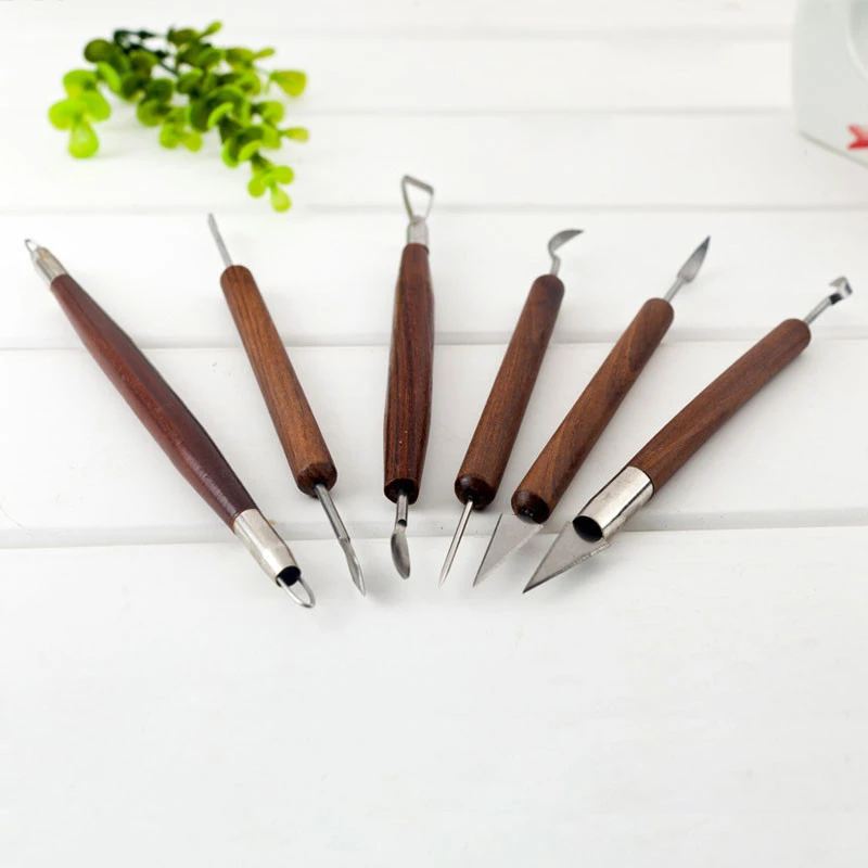 6 Pieces Of  Clay Carving Set Wax Carving Pottery