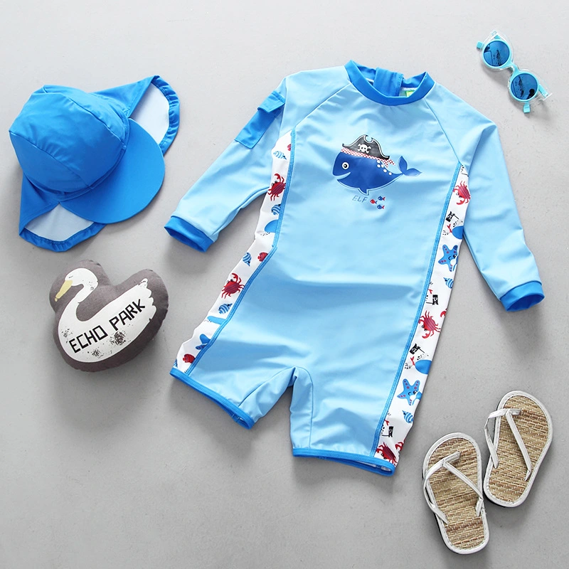 Boy's One-piece Swimsuit Sunscreen Surf Suit