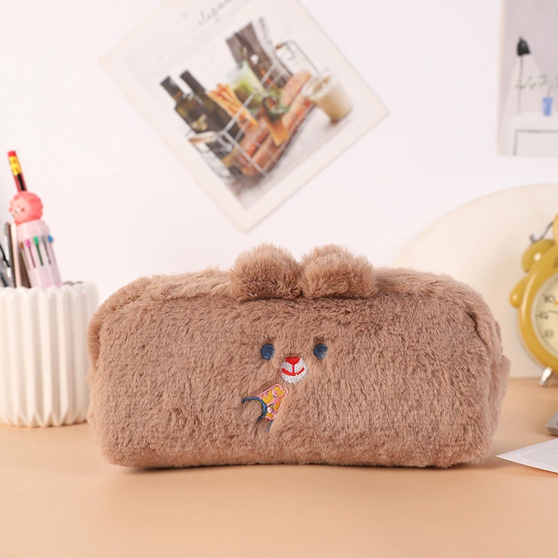 Ins Japanese High-value Plush Bear Pen Bag Korean