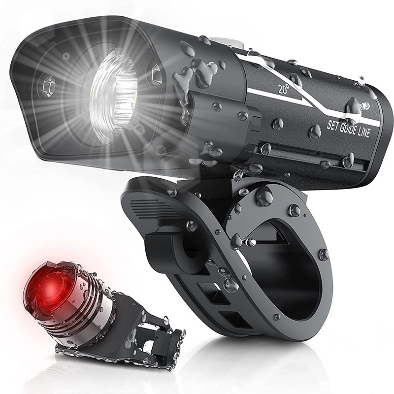 L2 Lamp Bead Bicycle Front Light And Tail Light Set