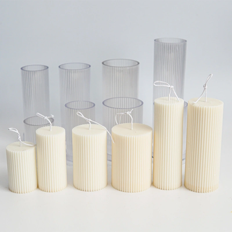 Striped Candle Pc Acrylic Plastic Mould