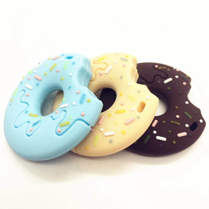 Silicone Notched Teether Biscuit Donut Teeth Teeth Silicone Baby Chew Toy Teether