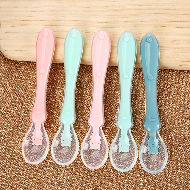 Baby Feeding Water Soup  Feeding Tableware Silicone Spoon