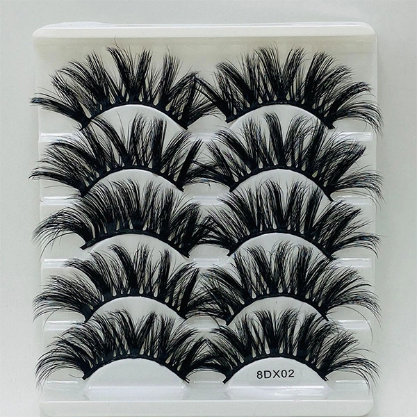 5 Pairs Of Mink False Eyelashes 8D Natural Thick