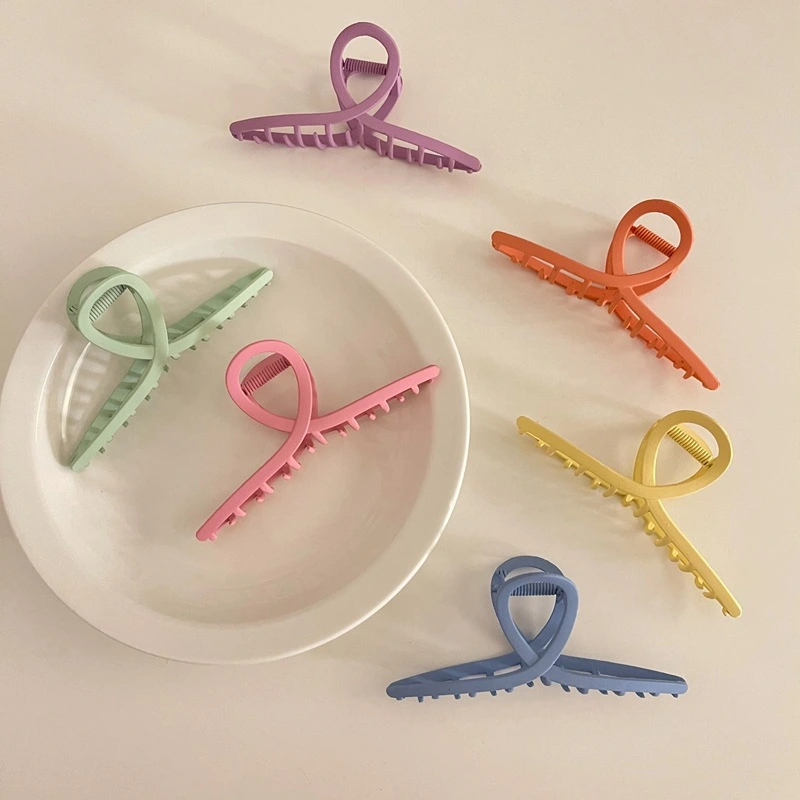 Frosted Candy Color Grabbing Clip All-match Hair Grabbing Plate Hairpin