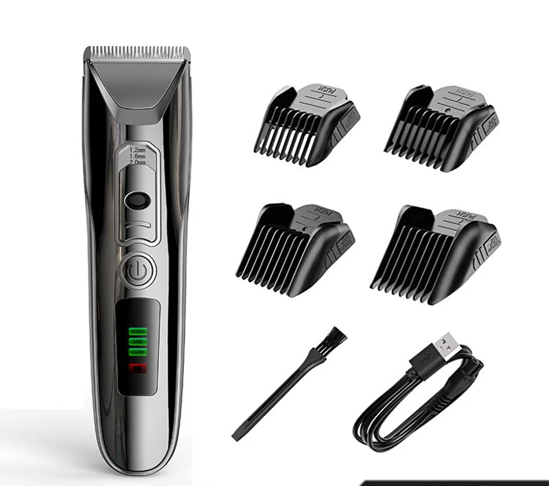 USB Rechargeable Hair Clipper With Adjustable Gear And Digital Display