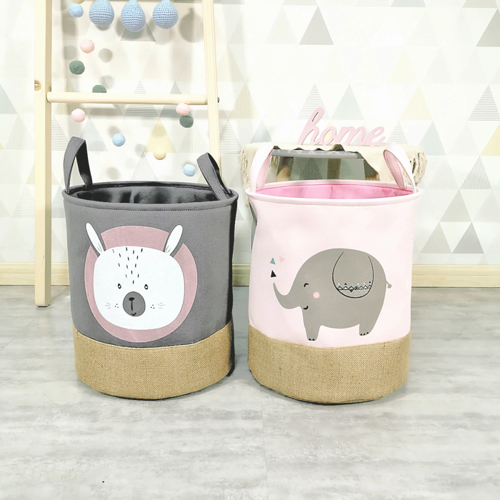 Cartoon Cloth Storage  Dirty Clothes Basket Sorting Bucket