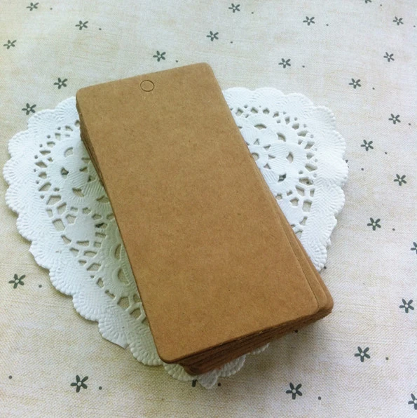 Blank  Card Kraft Paper Square Label