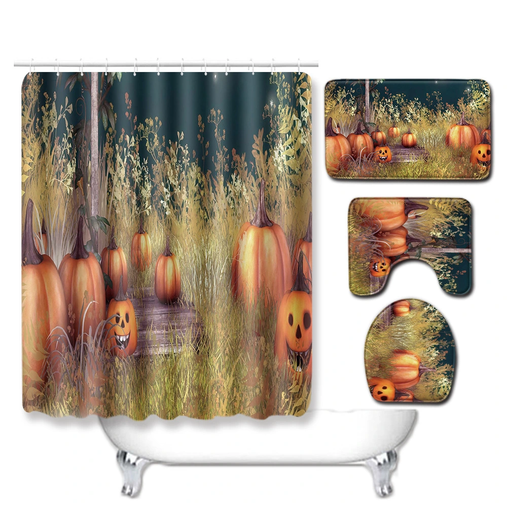 Halloween Bathroom Toilet Set Four-piece Living Room Bedroom Carpet