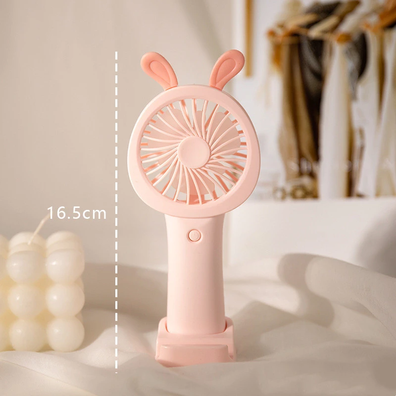 Internet Celebrity Hand-held Small Fan Cartoon Shape USB Mobile Phone Holder