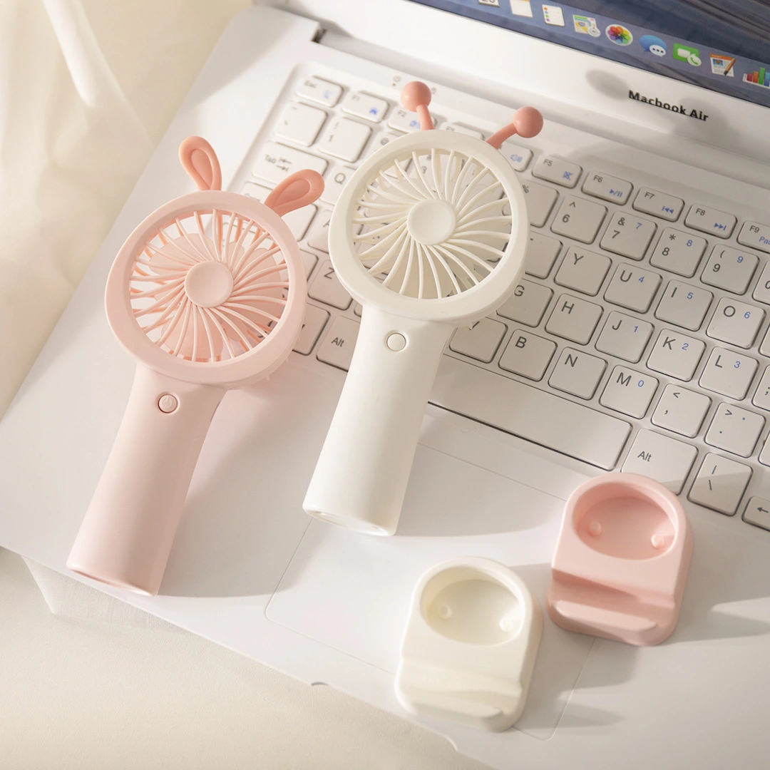 Internet Celebrity Hand-held Small Fan Cartoon Shape USB Mobile Phone Holder